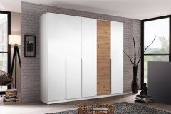 Bellezza von Rauch Orange - Schrank mit Zubehör weiß - grau