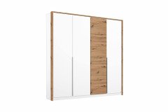 Bellezza von Rauch Orange - Schrank mit Zubehör weiß - grau