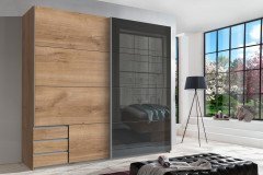 Valencia von Wimex - Schwebetürenschrank mit 1 Glastür