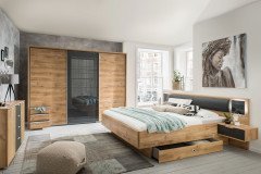 Valencia von Wimex - Schwebetürenschrank mit 1 Glastür