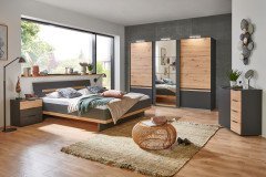 Gibraltar von Wimex - Nachtkommode graphit mit 3 Schubkästen