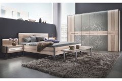 Steel von Thielemeyer - Schlafraum-Einrichtung 4-teilig Wildeiche