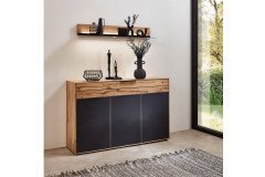 WSM 4300 von Wöstmann - Schlafzimmereinrichtung Wildeiche mit durchgehender Bauchbinde