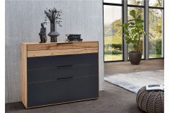 WSM 4300 von Wöstmann - Schlafzimmereinrichtung Wildeiche mit durchgehender Bauchbinde