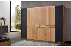 WSM 4300 von Wöstmann - Schlafzimmereinrichtung Wildeiche mit durchgehender Bauchbinde