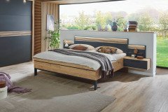 Cabrillo von Disselkamp - Schlafzimmer Balkeneiche - Lack sand