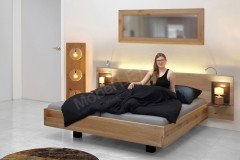 Aria-Dream von Sprenger Möbel - Bettanlage Sumpfeiche geölt inklusive Beleuchtung