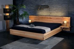 Aria-Dream von Sprenger Möbel - Bettanlage Sumpfeiche geölt inklusive Beleuchtung