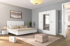 Florenz von Rauch Blue - Schlafzimmer grau-metallic 4-teilig