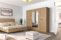 Florenz von Rauch Blue - Schlafzimmer grau-metallic 4-teilig