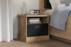 Kaszimiro von Forte - Bettbank mit rollengeführter Schiebetür & Polster