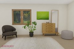 Sol von ANREI - Drehtürenschrank Asteiche gebürstet/ steingrau