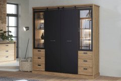 Kaszimiro von Forte - Bettbank mit rollengeführter Schiebetür & Polster