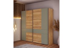 Whenua von Forte - Schlafzimmer-Set 4-teilig Mauvella-Oak - sage green
