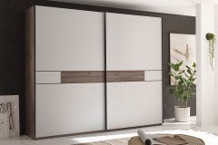 Alis von SchlafKONTOR - Bettanlage 180x200 cm mit Beleuchtung Marieta Oak - hellgrau