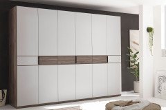 Alis von SchlafKONTOR - Bettanlage 180x200 cm mit Beleuchtung Marieta Oak - hellgrau