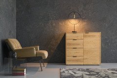 Nachttisch Typ 01 von JUTZLER - Nachtkommode weiß - Mattglas weiß