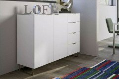 Nachttisch Typ 01 von JUTZLER - Nachtkommode weiß - Mattglas weiß