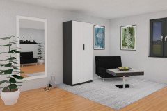 Essensa von Rauch Orange - Kleiderschrank Leisten grau-metallic