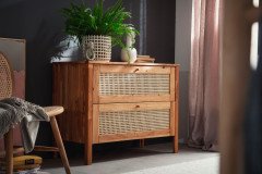 Fanǿ von Cinall - Schlafzimmer aus massiver Eiche mit Geflecht-Akzenten