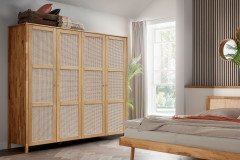 Fanǿ von Cinall - Schlafzimmer aus massiver Eiche mit Geflecht-Akzenten