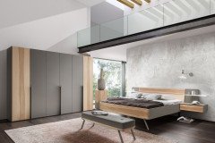 Para-sleeping von Thielemeyer - Kleiderschrank 6-türig Kristallbuche - Lack fango