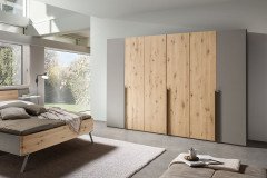 Para-sleeping von Thielemeyer - Kleiderschrank 6-türig Kristallbuche - Lack fango