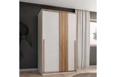 S-Room von Forte - Standelement mit Tisch und Regal weiß - Catania Eiche