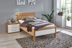 Comfort-V Express von Disselkamp - Einzelbett Wildeiche-weiß 90x200 cm