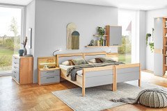 Comfort-V von Disselkamp - Twin-Betten Wildeiche - taupe