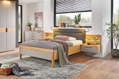 Comfort-V von Disselkamp - Twin-Betten Wildeiche - taupe