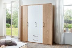 Comfort-V von Disselkamp - Twin-Betten Wildeiche - taupe