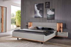 WSL 8800 von Wöstmann - Schlafzimmer Wildeiche/ Lack graphitgrau