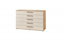 Cabrillo von Disselkamp - Schlafzimmer Balkeneiche - Lack sand