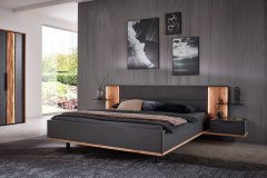WSL 8800 von Wöstmann - Schlafzimmer Wildeiche/ Lack graphitgrau