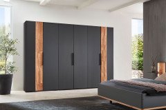 WSL 8800 von Wöstmann - Schlafzimmer Wildeiche/ Lack graphitgrau