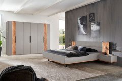 WSL 8800 von Wöstmann - Schlafzimmer Wildeiche/ Lack graphitgrau