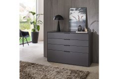 WSL 8800 von Wöstmann - Schlafzimmer Wildeiche/ Lack graphitgrau