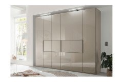 Avignon von LEONARDO living - Bett 180x200 cm kieselgrau mit Glasakzent