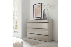 Avignon von LEONARDO living - Bett 180x200 cm kieselgrau mit Glasakzent