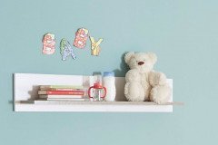 Luca von POL Power - Wandregal Pinie Nachbildung weiß/ trüffel ca. 100 cm breit