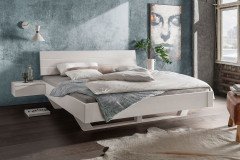 Kiel von Wohnglücklich - Bett Kiel 3 Kiefer weiß 140x200 cm
