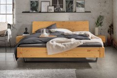 Kiel von Wohnglücklich - Bett Kiel 3 Kiefer weiß 140x200 cm