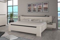 Vodol-sleeping von Forte - modernes Schlafzimmer-Set sand - schwarz
