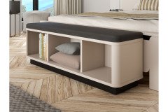 Vodol-sleeping von Forte - modernes Schlafzimmer-Set sand - schwarz