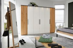 Joline von Musterring - Doppelbett 180x200 cm weiß - Wildeiche - Spaltholz