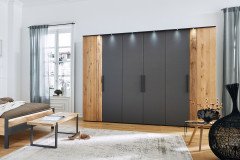 Joline von Musterring - Doppelbett 180x200 cm weiß - Wildeiche - Spaltholz