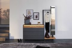 Joline von Musterring - Doppelbett 180x200 cm weiß - Wildeiche - Spaltholz