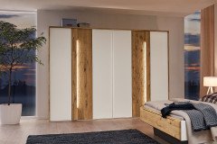 Jovanna von Musterring - Doppelbett mit Kopfteilhöhe ca. 98,5 cm fango - Eiche