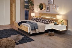 Jovanna von Musterring - Doppelbett mit Kopfteilhöhe ca. 98,5 cm fango - Eiche